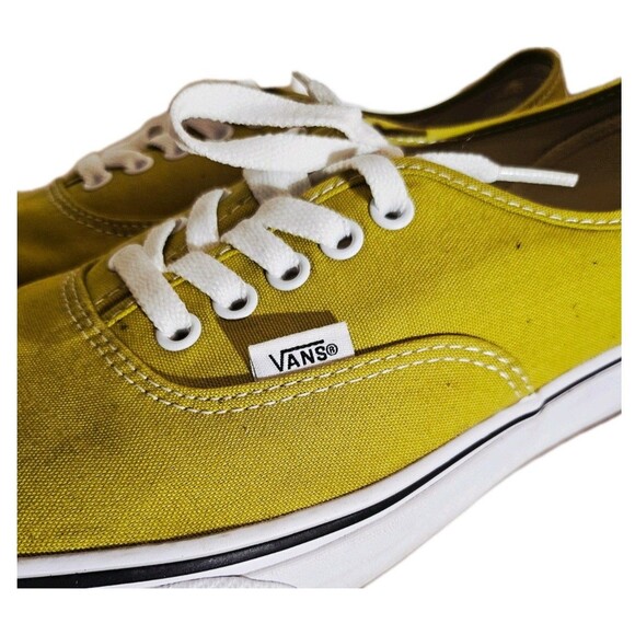 Vans Men's White And Mustard Yellow Tennis Shoes Size 11 - Picture 4 of 5